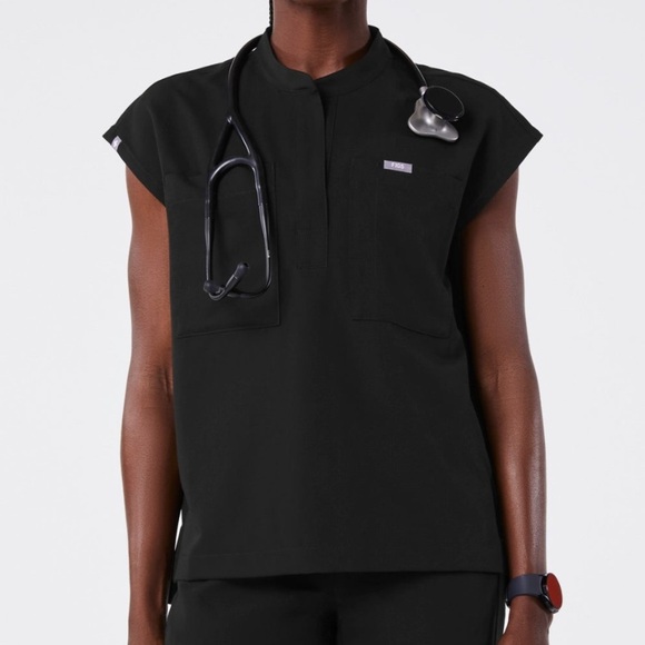 Figs Pants - Figs Elegant Black Women Top Only limited edition style